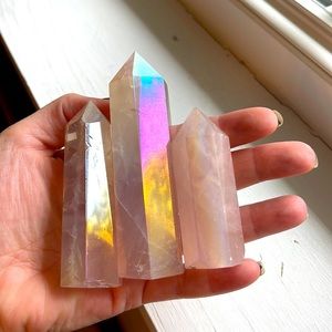 Bundle aura rose quartz